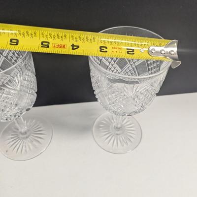 Sale Photo Thumbnail #1634: ABP Higgins & Selter Pineapple Diamond Cut Glass Goblets