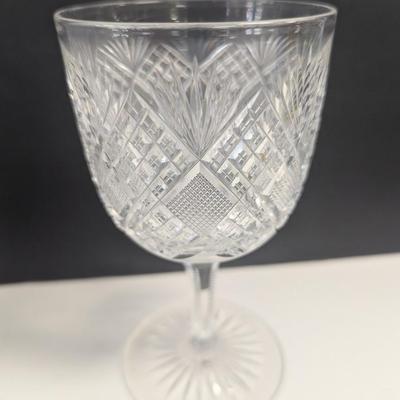 Sale Photo Thumbnail #1631: ABP Higgins & Selter Pineapple Diamond Cut Glass Goblets