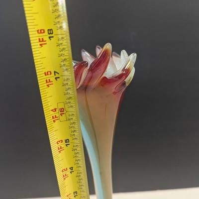 Sale Photo Thumbnail #232: Hand Blown Multi Colored Vase