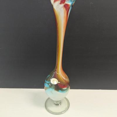 Sale Photo Thumbnail #227: Hand Blown Multi Colored Vase