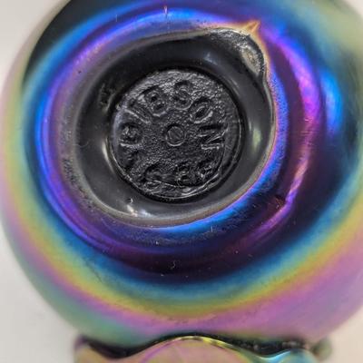 Sale Photo Thumbnail #249: Gibson Apple Art Glass Paperweight Iridescent