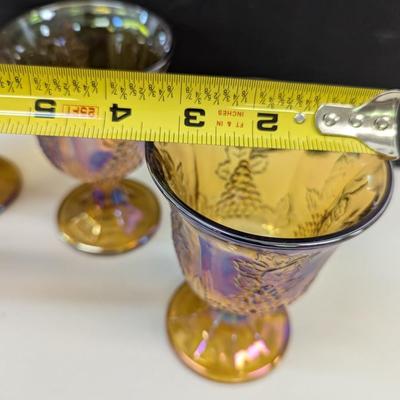 Sale Photo Thumbnail #257: Marigold Carnival Goblets With Harvest Grape Design