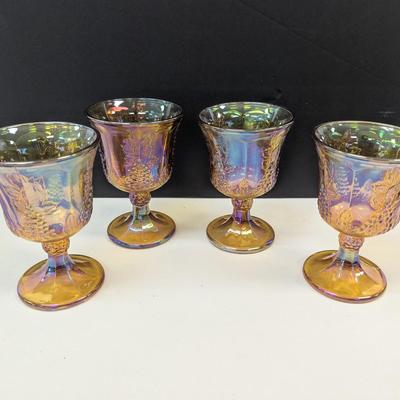 Sale Photo Thumbnail #253: Marigold Carnival Goblets With Harvest Grape Design