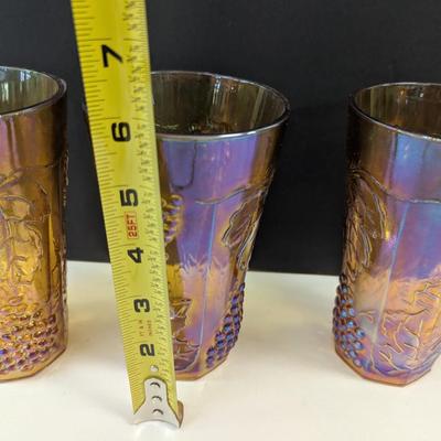 Sale Photo Thumbnail #263: Marigold Carnival Large Glasses With Harvest Grape Pattern