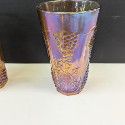 Sale Photo Thumbnail #260: Marigold Carnival Large Glasses With Harvest Grape Pattern