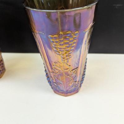 Sale Photo Thumbnail #262: Marigold Carnival Large Glasses With Harvest Grape Pattern