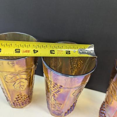 Sale Photo Thumbnail #264: Marigold Carnival Large Glasses With Harvest Grape Pattern