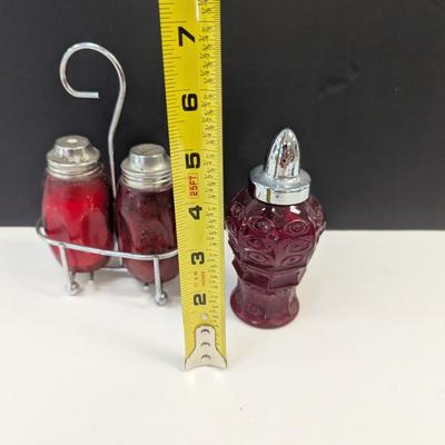 Sale Photo Thumbnail #287: Ruby Red Salt & Pepper Shakers