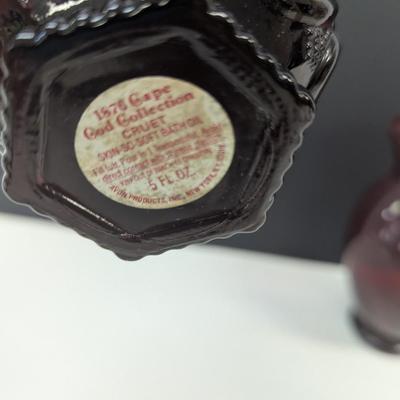 Sale Photo Thumbnail #292: Ruby Red Avon Perfume Bottle & Vase