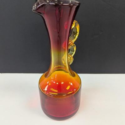 Sale Photo Thumbnail #65: Vintage Amberina Glass Pitcher