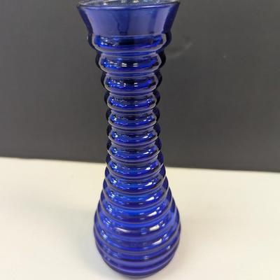 Sale Photo Thumbnail #318: Cobalt Blue Ribbed Bud Vase