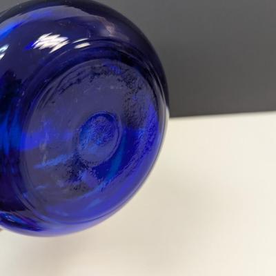 Sale Photo Thumbnail #365: Hand Cut Crystal Cobalt Blue Vase