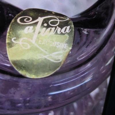 Sale Photo Thumbnail #392: Tiara Indiana Glass Amethyst Purple Hobnail Vase