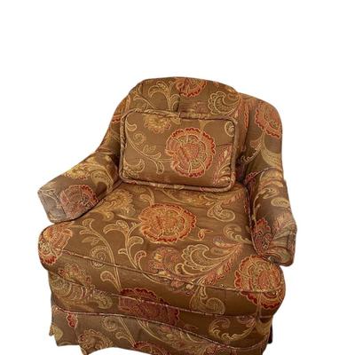 Furniture - Pair of custom Club Chairs w/ painting, lamp & decor