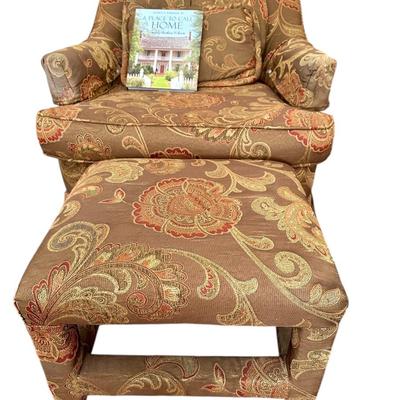 Furniture - Pair of custom Club Chairs w/ painting, lamp & decor