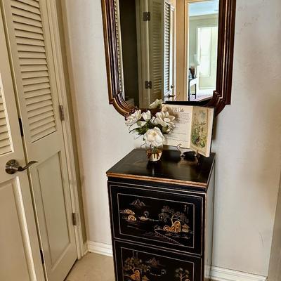 Furniture -Chinoiserie File cabinet Mirror, decor
