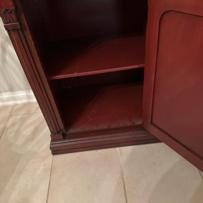 Furniture -obelisk shaped display case with lower cabinet - contents sold separately