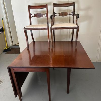 Furniture - Drop Leaf Table & 2 Chairs