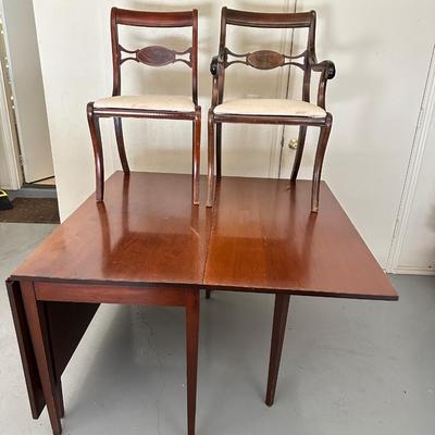 Furniture - Drop Leaf Table & 2 Chairs