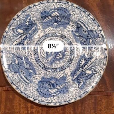 China- Mottaheda Blue Torquay salad plates set of 7