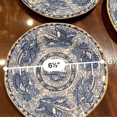 China - Mottaheda Blue Torquay bread & butter plates set of 5