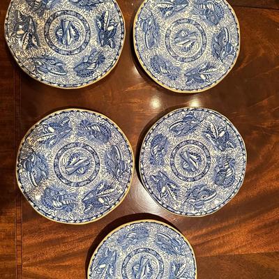 China - Mottaheda Blue Torquay bread & butter plates set of 5