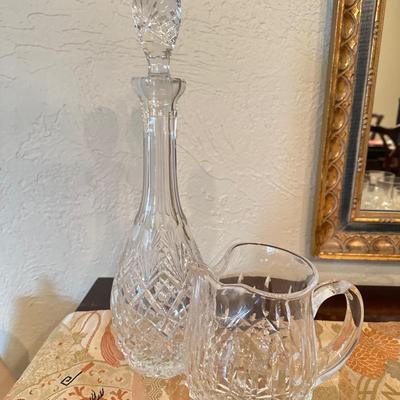 Crystal - Waterford decanter & Pitcher