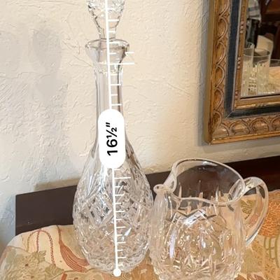 Crystal - Waterford decanter & Pitcher