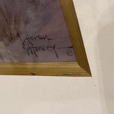 Art - G. Harvey Print Jingle Bells & Powder Snow- w/ Certificate of Authentication
