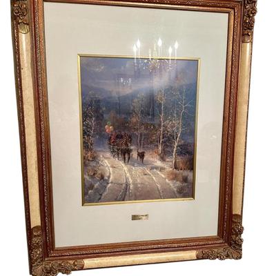 Art - G. Harvey Print Jingle Bells & Powder Snow- w/ Certificate of Authentication
