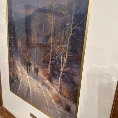 Art - G. Harvey Print Jingle Bells & Powder Snow- w/ Certificate of Authentication