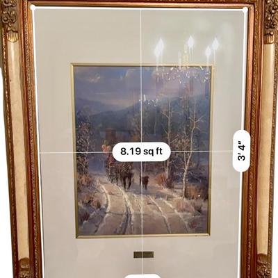 Art - G. Harvey Print Jingle Bells & Powder Snow- w/ Certificate of Authentication