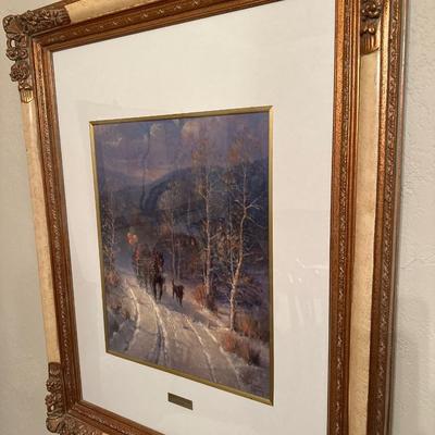 Art - G. Harvey Print Jingle Bells & Powder Snow- w/ Certificate of Authentication