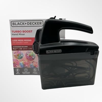 BLACK+DECKER Turbo Boost 5-Speed Hand Mixer with Storage Case
