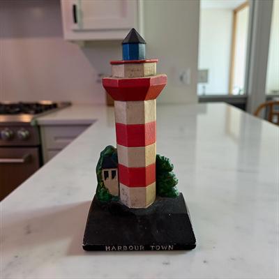Sale Photo Thumbnail #209: Cast Iron Harbour Town Lighthouse Door Stop  Approcimately 10" Tall  Heavy