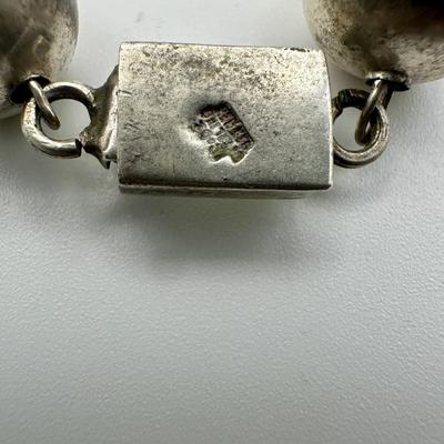 Jewelry - Mexican Sterling 21” handmade ball chain