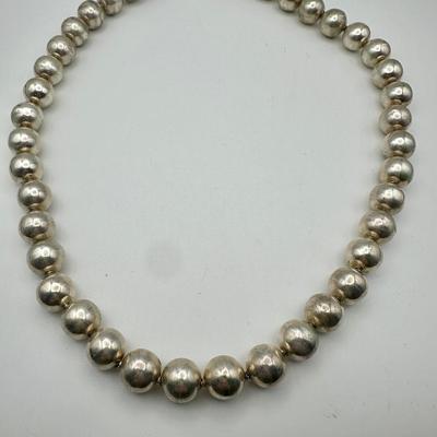 Jewelry - Mexican Sterling 21” handmade ball chain