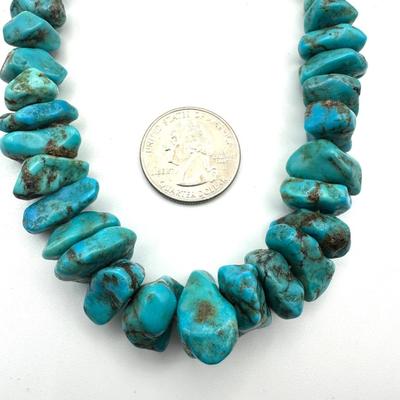Jewelry - chunky 19” turquoise necklace