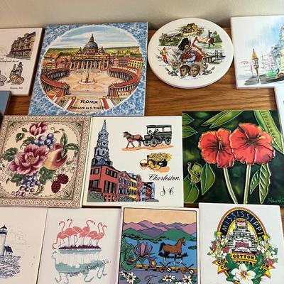 Sale Photo Thumbnail #213: Lot of Ceramic Tile Trivets