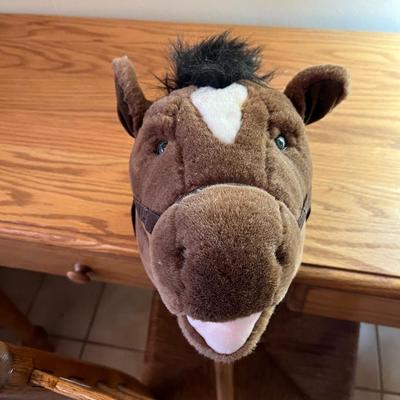 Sale Photo Thumbnail #218: Hobby Horse/Stick Horse with Stuffed Horse Head on a Long Stick  A&A Plush Inc
Approximately 38" Long