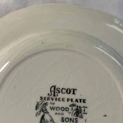 Sale Photo Thumbnail #232: Ascot Service Plate By Wood and Sons England House Scene  10.5"