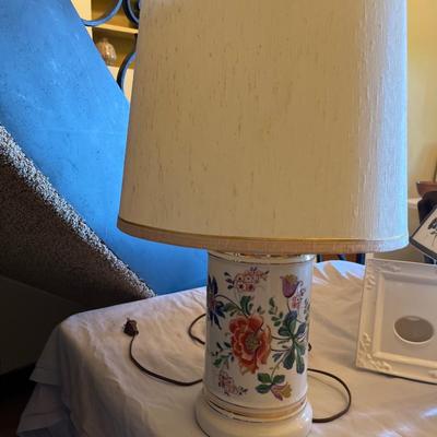 Sale Photo Thumbnail #254: Porcelain flower painted table lamp
21” tall