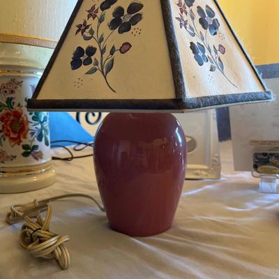 Sale Photo Thumbnail #256: Small mauve ginger jar lamp