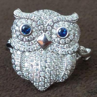 Sapphire Owl Ring