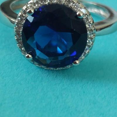 Lab-Created Sapphire Ring
