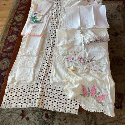 Sale Photo Thumbnail #291: Hand Crocheted Doilies and Table Runners