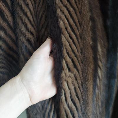 Vintage Chevron Mink Fur Coat (BB1-BBL)