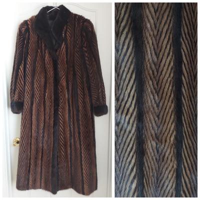 Vintage Chevron Mink Fur Coat (BB1-BBL)