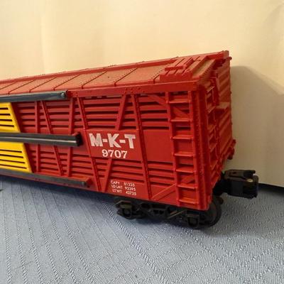 Vintage train set, mix of metal and plastic cars