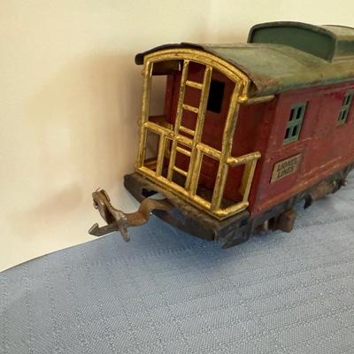 Vintage train set, mix of metal and plastic cars